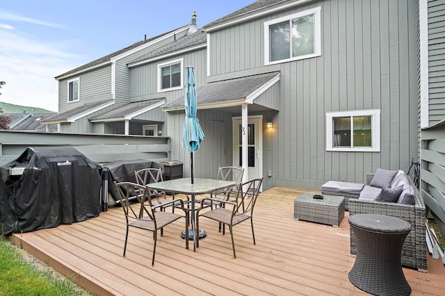 14 Monroe Dr Unit 92, Woodstock, NH 03293 - wooden deck featuring outdoor dining space