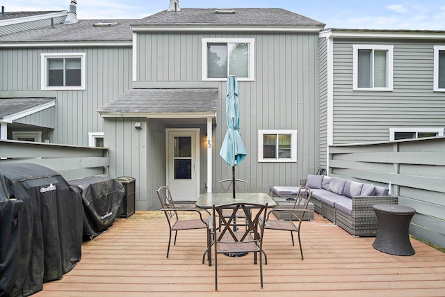 14 Monroe Dr Unit 92, Woodstock, NH 03293 - wooden terrace with outdoor lounge area and outdoor dining space