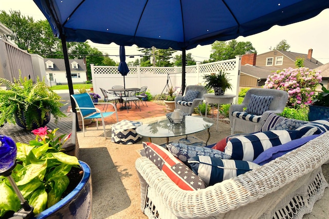 55 Harding St, Manchester, NH 03109 - view of patio / terrace with outdoor dining space and an outdoor hangout area