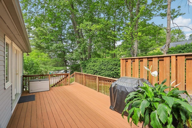 2 Warton Rd, Nashua, NH 03062 - deck with view of wooded area
