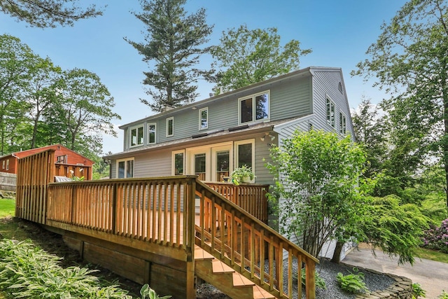 2 Warton Rd, Nashua, NH 03062 - rear view of property featuring a wooden deck