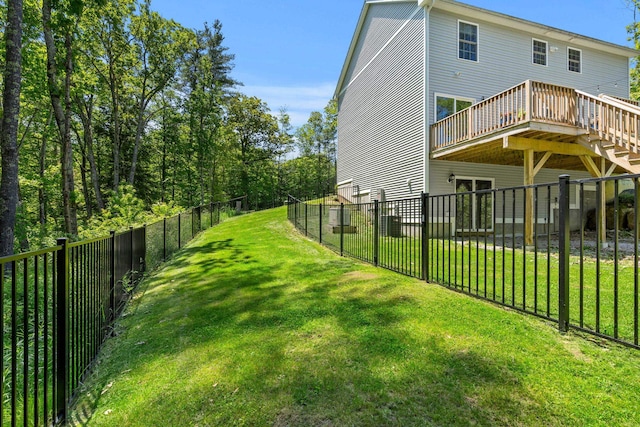 250 Harmony Rd, Northwood, NH 03261 - view of yard featuring a deck