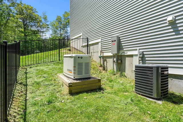 250 Harmony Rd, Northwood, NH 03261 - exterior view of central air condition unit and a power unit