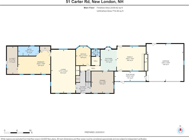 51 Carter Rd, New London, NH 03257 - floor plan / room layout