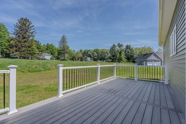 5 Midmark Ln, Concord, NH 03301 - wooden terrace featuring a lawn and view of wooded area