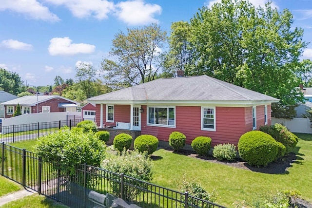228 Platts Ave, Manchester, NH 03109 - view of front of home with a chimney and roof with shingles