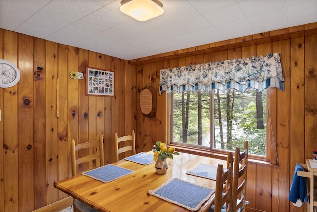 87 Lower Camp Rd, Northwood, NH 03261 - dining area with wood walls