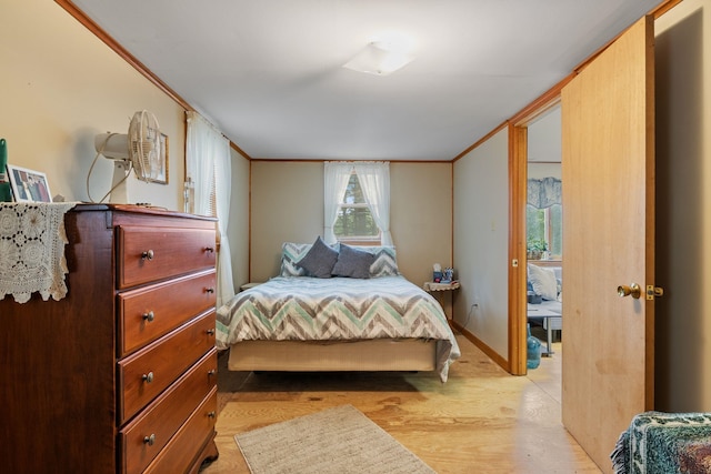 87 Lower Camp Rd, Northwood, NH 03261 - bedroom featuring light wood-style floors and crown molding