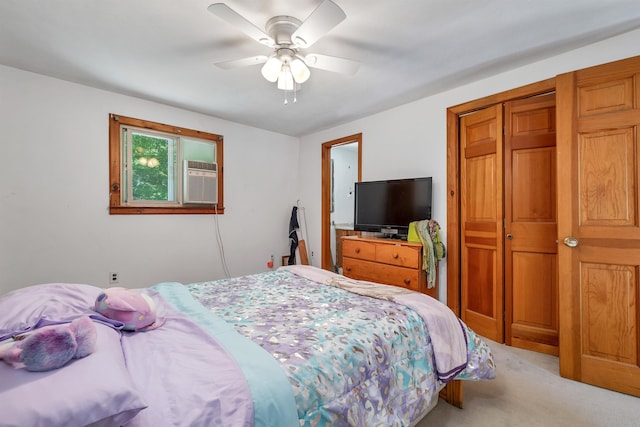 222 Main St, Alton, NH 03809 - carpeted bedroom featuring a closet and a ceiling fan