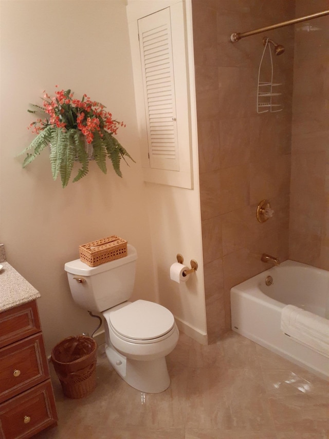 11 Portside Dr Unit 5, Moultonborough, NH 03254 - full bathroom with vanity, toilet, bathing tub / shower combination, and tile patterned floors