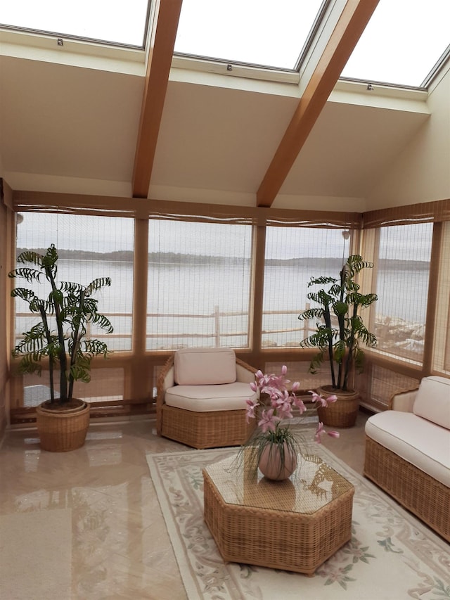 11 Portside Dr Unit 5, Moultonborough, NH 03254 - sunroom with a skylight