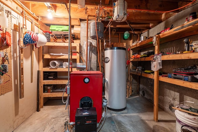 396 Huse Rd, Manchester, NH 03103 - storage room featuring gas water heater and a heating unit