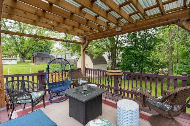 396 Huse Rd, Manchester, NH 03103 - deck featuring a lawn and a pergola