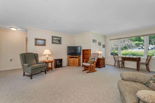 10 Vappi Vale Ln, Moultonborough, NH 03254 - carpeted living room with baseboards and ornamental molding
