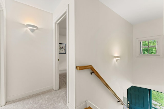 138 Connor Rd, Montpelier, VT 05602 - staircase featuring carpet floors and baseboards
