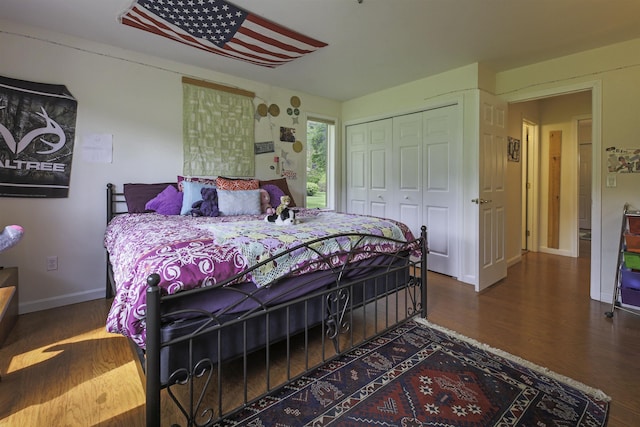 16 Carleton Way, Hales Location, NH 03860 - bedroom featuring wood finished floors, a closet, and baseboards