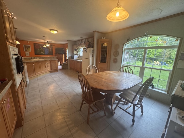 182 Franks Way, Middlesex, VT 05602 - dining space featuring plenty of natural light, a textured ceiling, and light tile patterned flooring