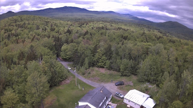 182 Franks Way, Middlesex, VT 05602 - aerial overview of property's location with a forest and a mountain backdrop