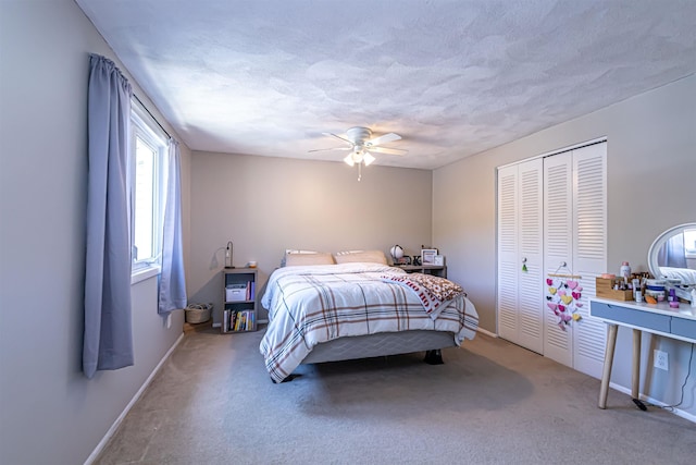 3 Cedarbrook Ave Unit C, Rochester, NH 03867 - bedroom with carpet, baseboards, a closet, and a ceiling fan