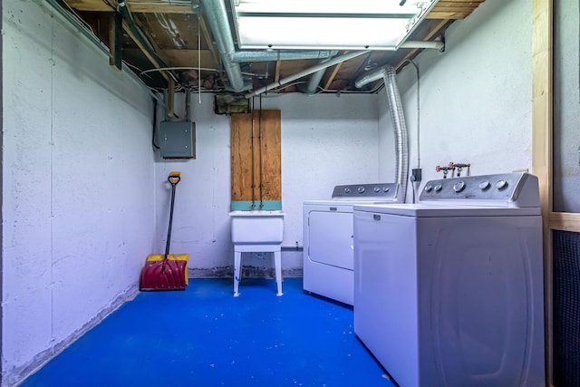 3 Cedarbrook Ave Unit C, Rochester, NH 03867 - washroom with washer and clothes dryer and electric panel