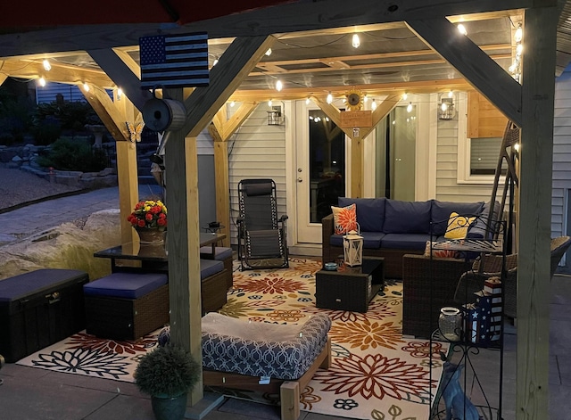 22 Westray Dr, Nashua, NH 03062 - view of patio featuring outdoor lounge area and a pergola