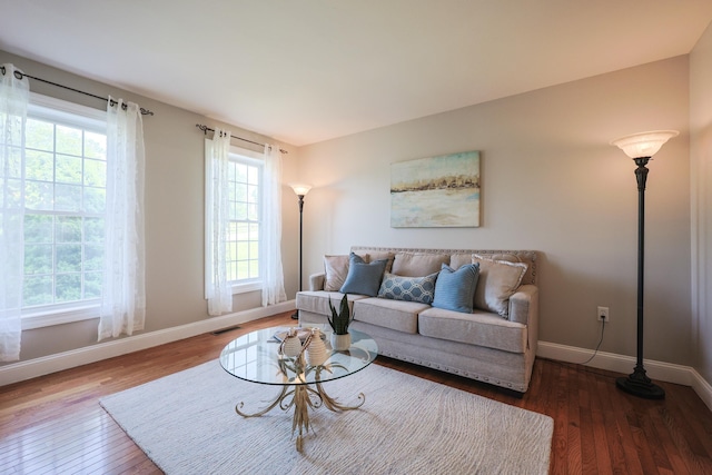 7 Adella Dr, Nashua, NH 03063 - living room featuring baseboards and hardwood / wood-style flooring