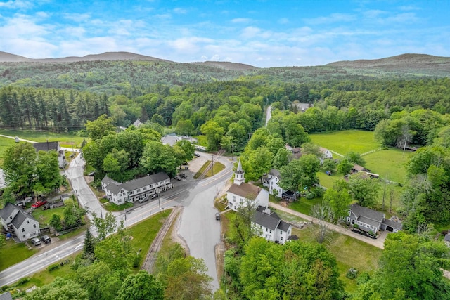 9 Grove Rd, Lyndeborough, NH 03082 - drone / aerial view of a forest and a mountain backdrop