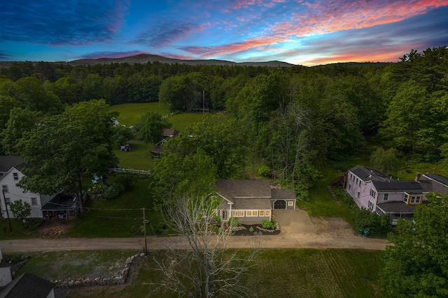 9 Grove Rd, Lyndeborough, NH 03082 - view of subject property with a forest and a mountainous background