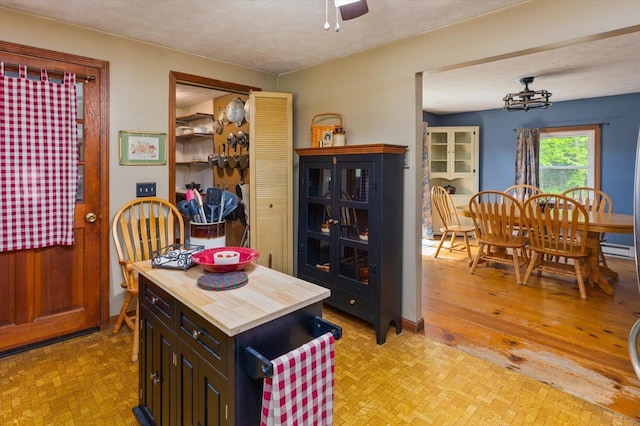 780 Greenfield Rd, Peterborough, NH 03458 - dining room with a baseboard heating unit, baseboards, and ceiling fan