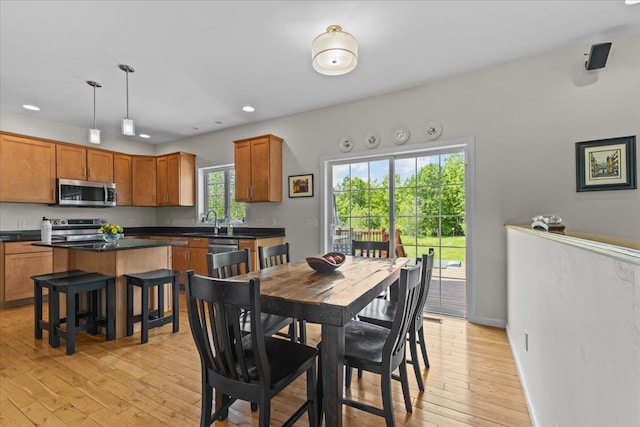 168 Raven Cir, Williston, VT 05495 - dining space with light wood-style flooring, recessed lighting, and baseboards