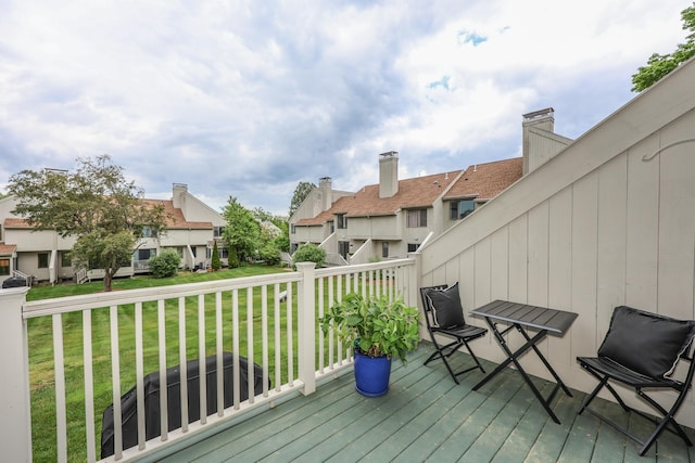 65 Victoria St Unit 8, Manchester, NH 03104 - deck with a residential view and a lawn