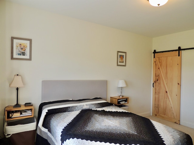 127 Holland Ln Unit 6, Williston, VT 05495 - carpeted bedroom with a barn door and baseboards