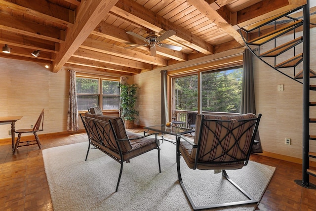 16 Mckinnon Rd, Washington, NH 03280 - sunroom / solarium with plenty of natural light and beam ceiling
