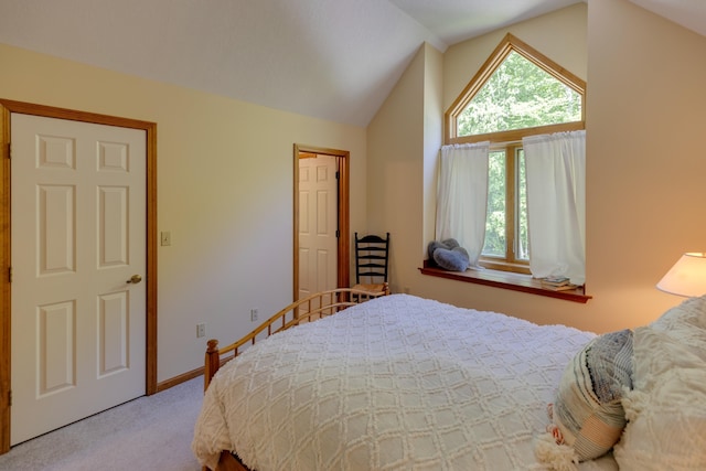 37 Pinehill Ln Unit 2, Lincoln, NH 03251 - carpeted bedroom with vaulted ceiling
