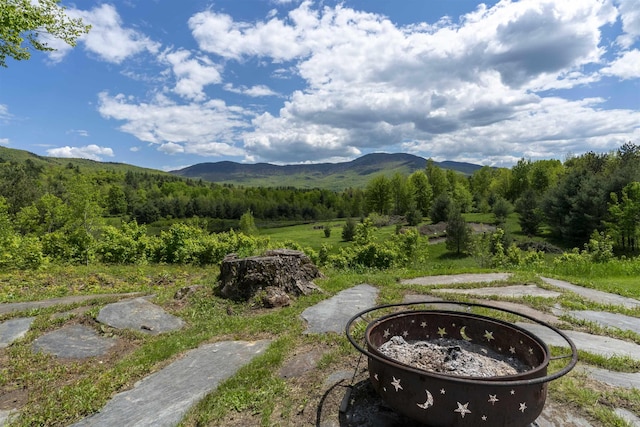 188 Foster Farm Rd, Stowe, VT 05672 - mountain view featuring a forest