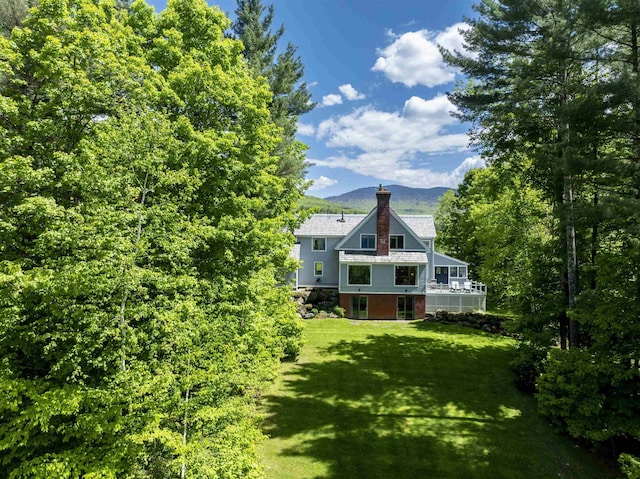 188 Foster Farm Rd, Stowe, VT 05672 - view of grassy yard with a mountain view