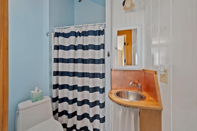 151 Brock Hill Rd, Bridgewater, NH 03222 - bathroom with toilet, curtained shower, and vanity