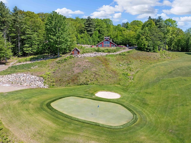 151 Brock Hill Rd, Bridgewater, NH 03222 - view of community with a putting green, view of golf course, and an outbuilding