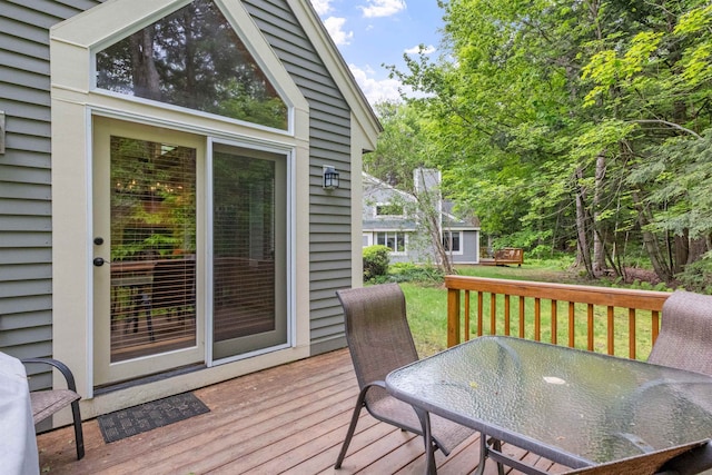 10 Mountain Brook Cir Unit 2, Lincoln, NH 03251 - deck featuring outdoor dining space and a yard