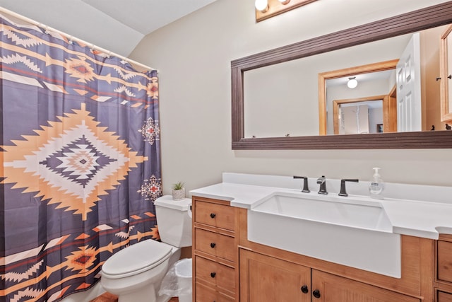10 Mountain Brook Cir Unit 2, Lincoln, NH 03251 - full bathroom featuring toilet, vanity, and a shower with shower curtain