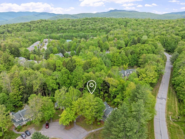 10 Mountain Brook Cir Unit 2, Lincoln, NH 03251 - drone / aerial view of a heavily wooded area and a mountain backdrop