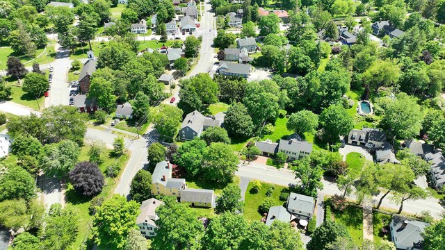 3 Foundry St, Amherst, NH 03031 - aerial view of residential area with a tree filled landscape