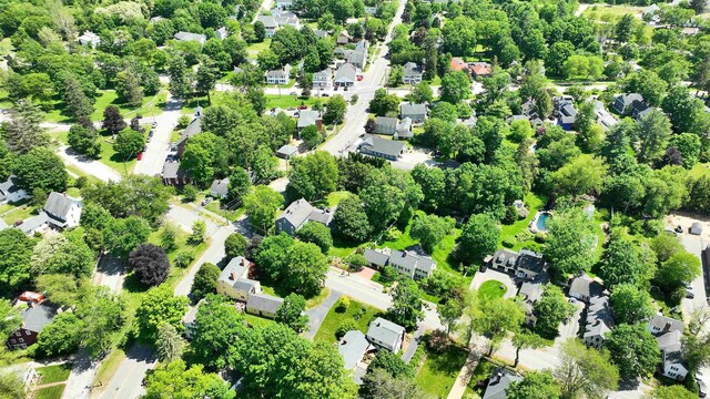 3 Foundry St, Amherst, NH 03031 - aerial view of residential area featuring a tree filled landscape