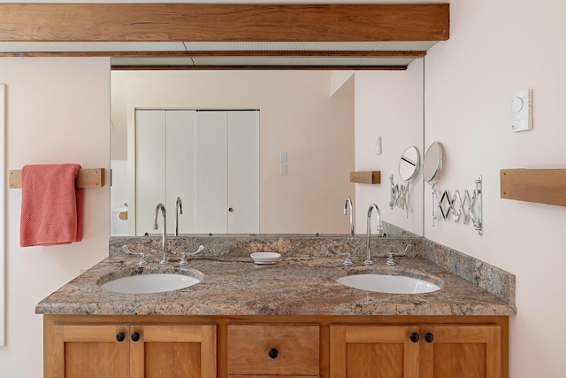1065 Center Fayston Rd, Fayston, VT 05660 - bathroom with double vanity