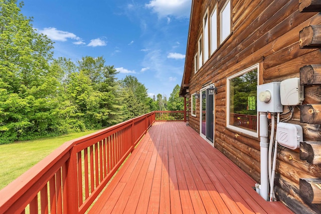 201 Deering Center Rd, Deering, NH 03244 - wooden deck with a lawn