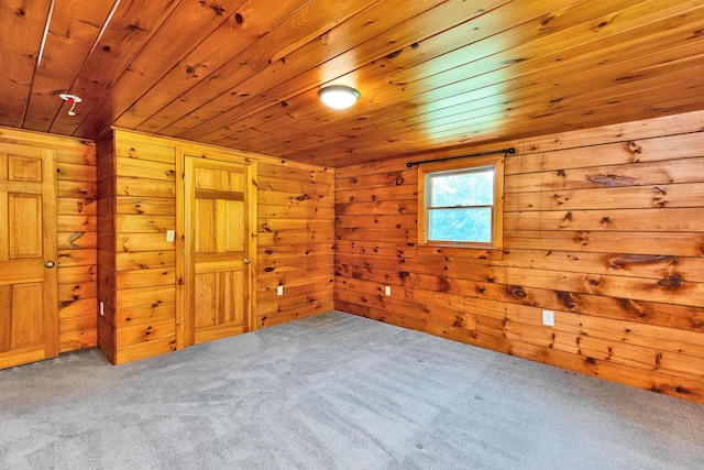 201 Deering Center Rd, Deering, NH 03244 - carpeted spare room with wooden ceiling and wooden walls