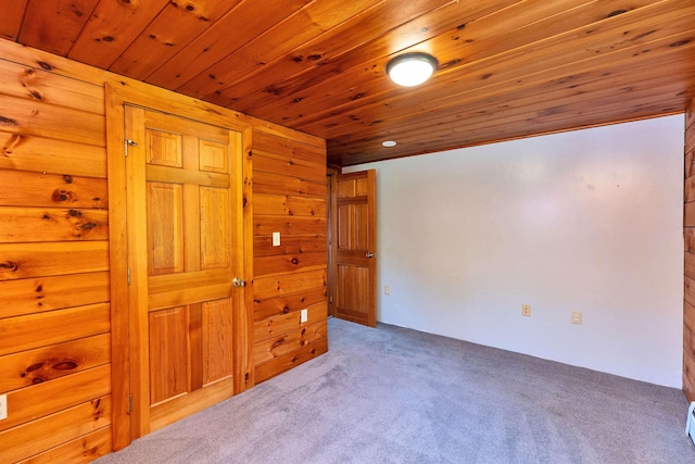 201 Deering Center Rd, Deering, NH 03244 - carpeted empty room featuring wood ceiling and wood walls