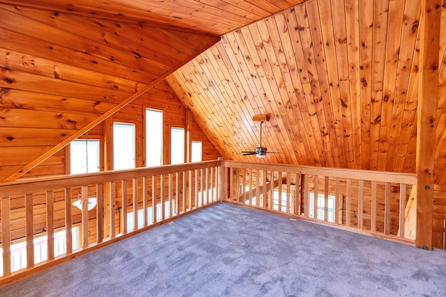 201 Deering Center Rd, Deering, NH 03244 - bonus room with vaulted ceiling, wood ceiling, carpet floors, and ceiling fan