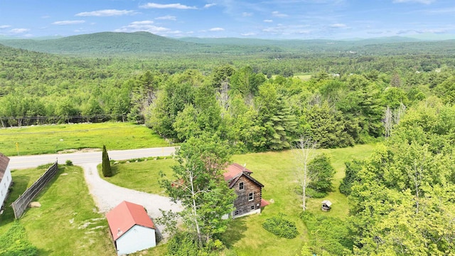 201 Deering Center Rd, Deering, NH 03244 - aerial view of property and surrounding area with a heavily wooded area and a mountain backdrop