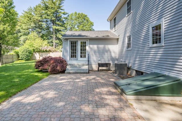 4 Edith Ave, Nashua, NH 03064 - view of patio with central AC and entry steps